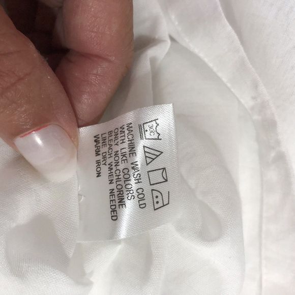 Sigrid Olsen XL 100% Linen Long Sleeve Blouse Sheer Embroidery NWOT - Picture 7 of 11